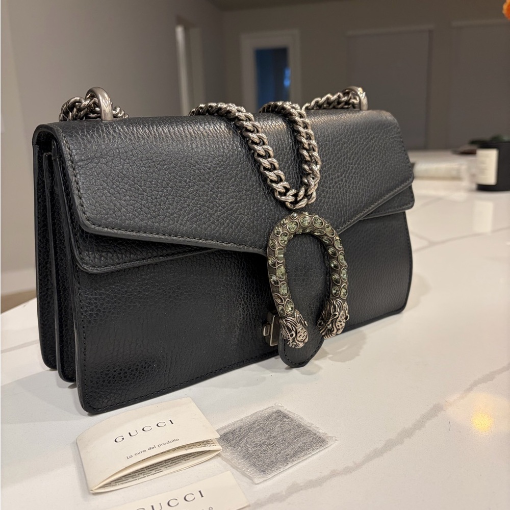 Gucci Dionysus Chain Shoulder Bag with Crystal Buckle